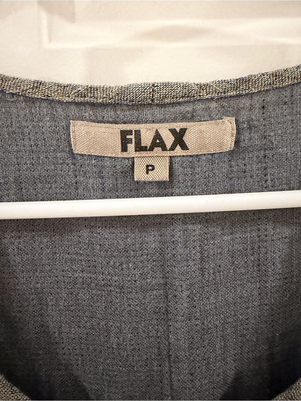 100% LINEN - Flax Gray Linen A-Line Dress - Picture 3 of 8